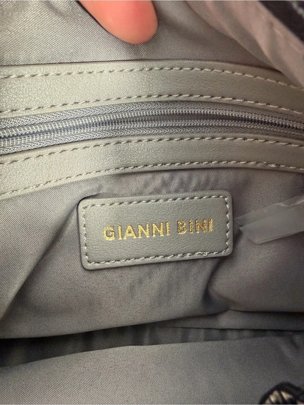 Gianni Bini Snake-Print Black Tote Bag + Pouch included snakeskin oversized bag